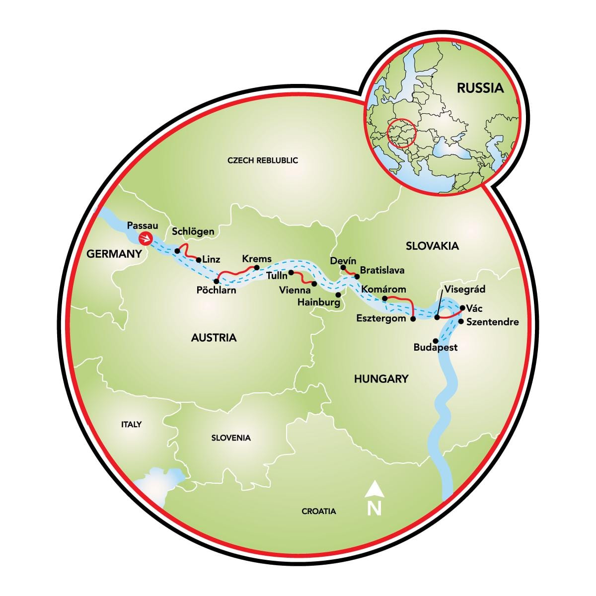 バイクブダペストの地図