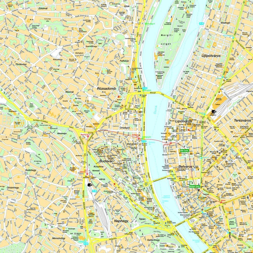ブダペストセンター地図