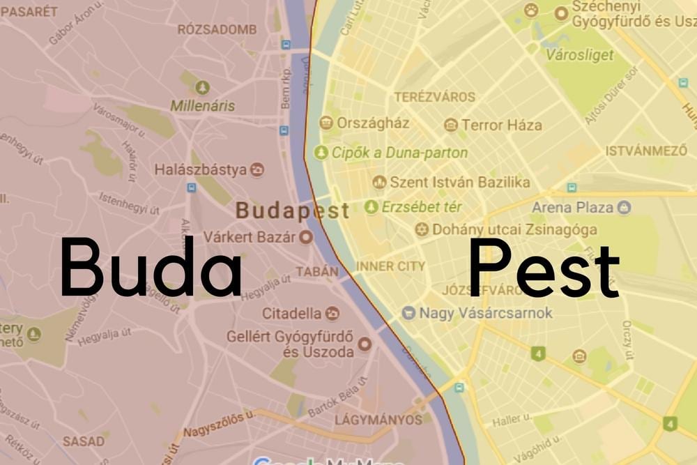 ブダペスト地区地図