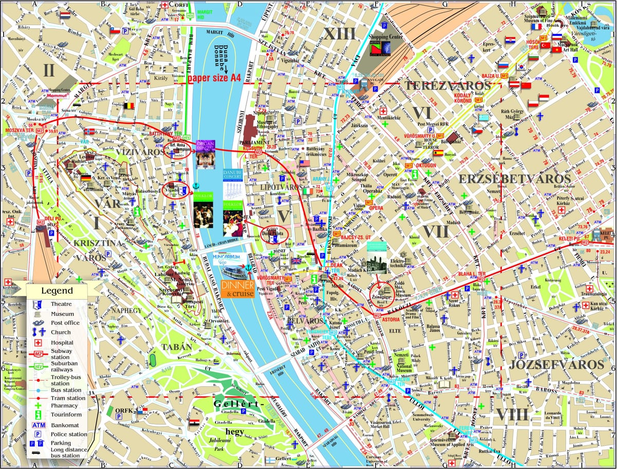 ブダペスト市内地図が見