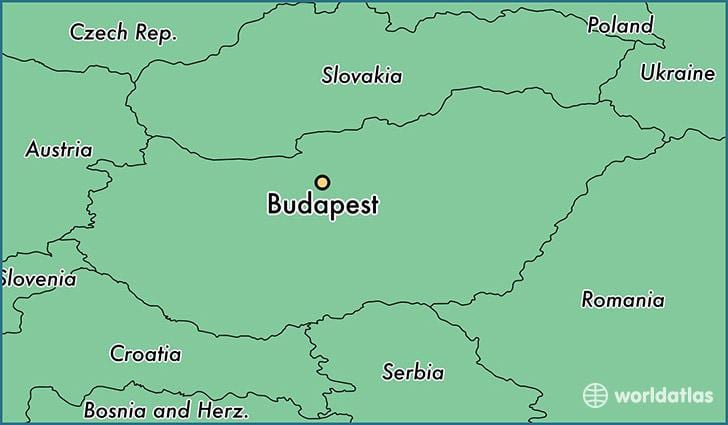 ブダペストの地図や周辺国