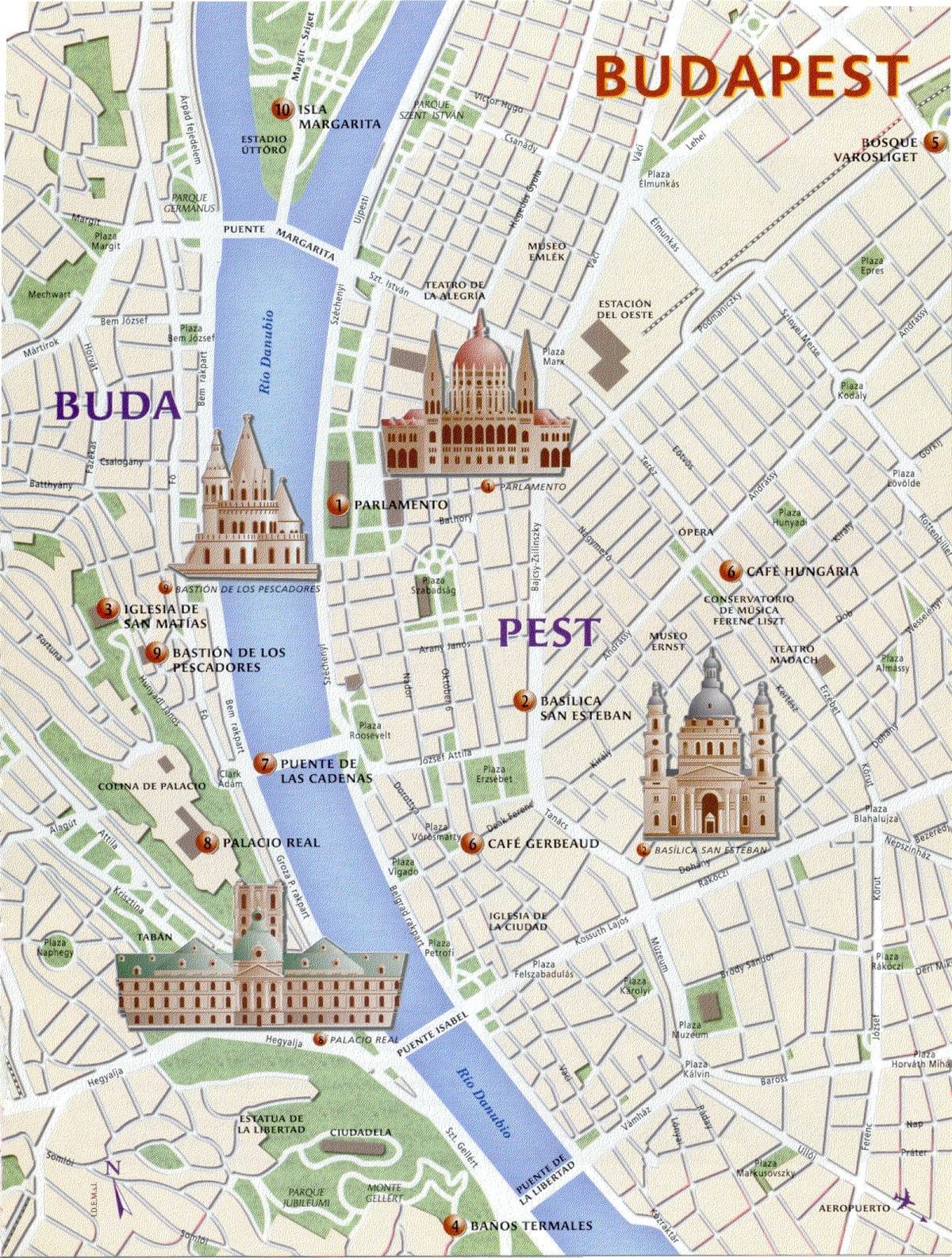 ブダペストランドマーク地図