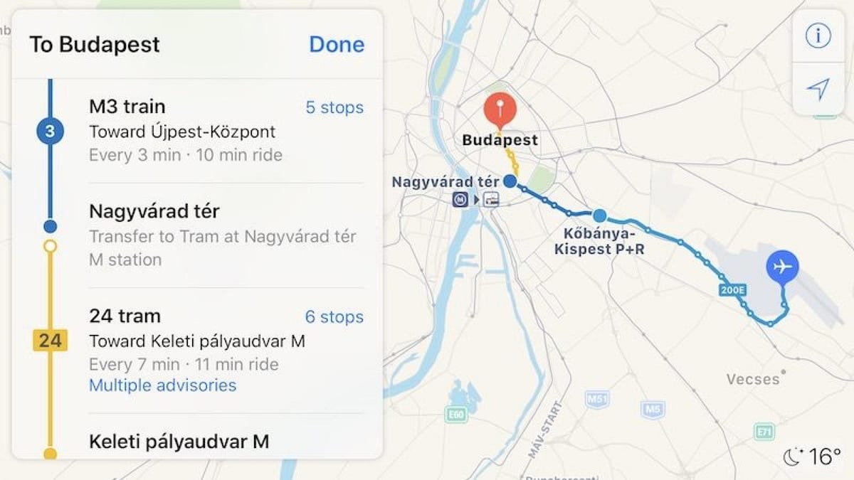 ブダペストkelenfold駅での地図