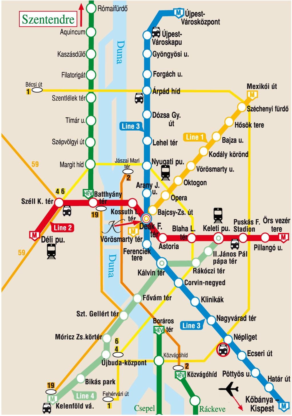 keleti駅はブダペストの地図