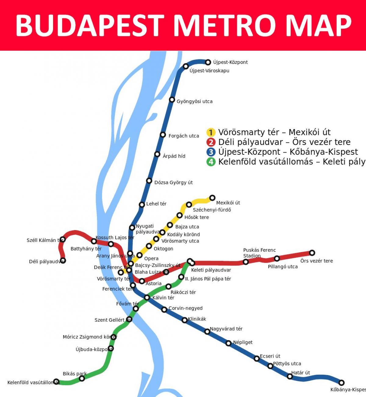 地図のブダペストkeleti