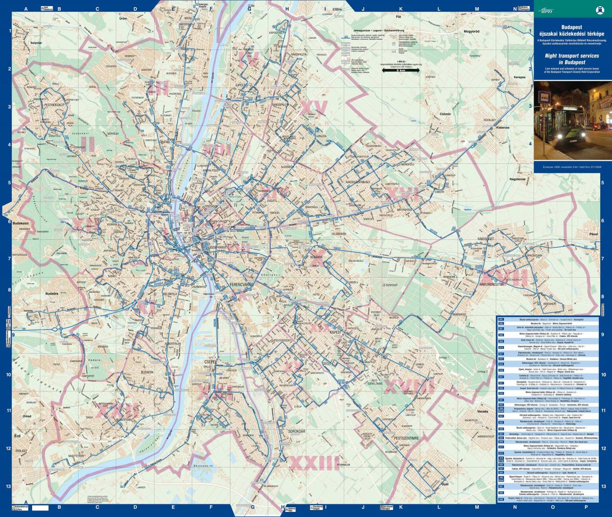ブダペスト夜行バス地図