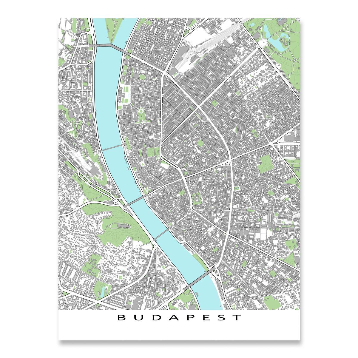 地図ブダペストの地図を印刷