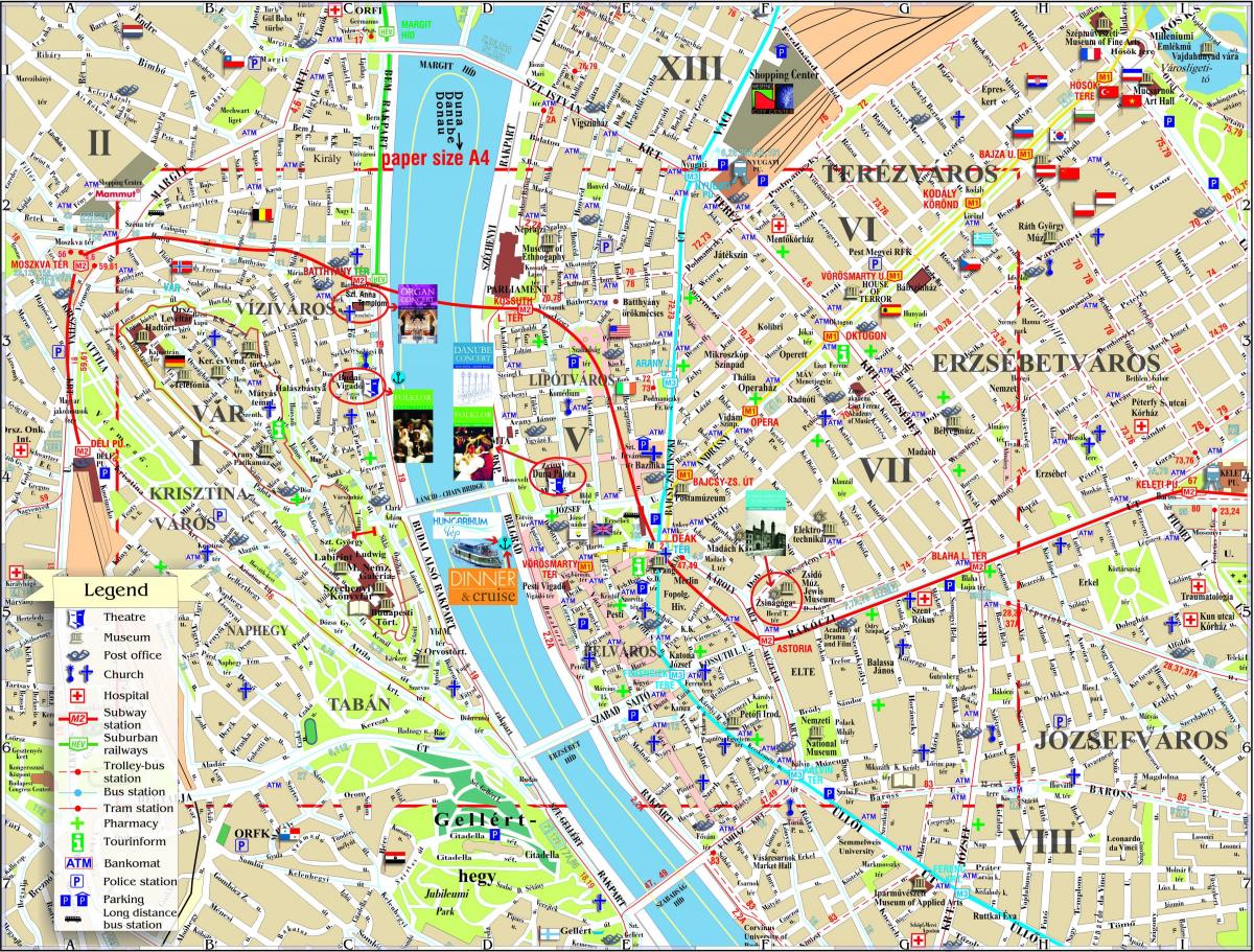 ブダペスト旅行地図