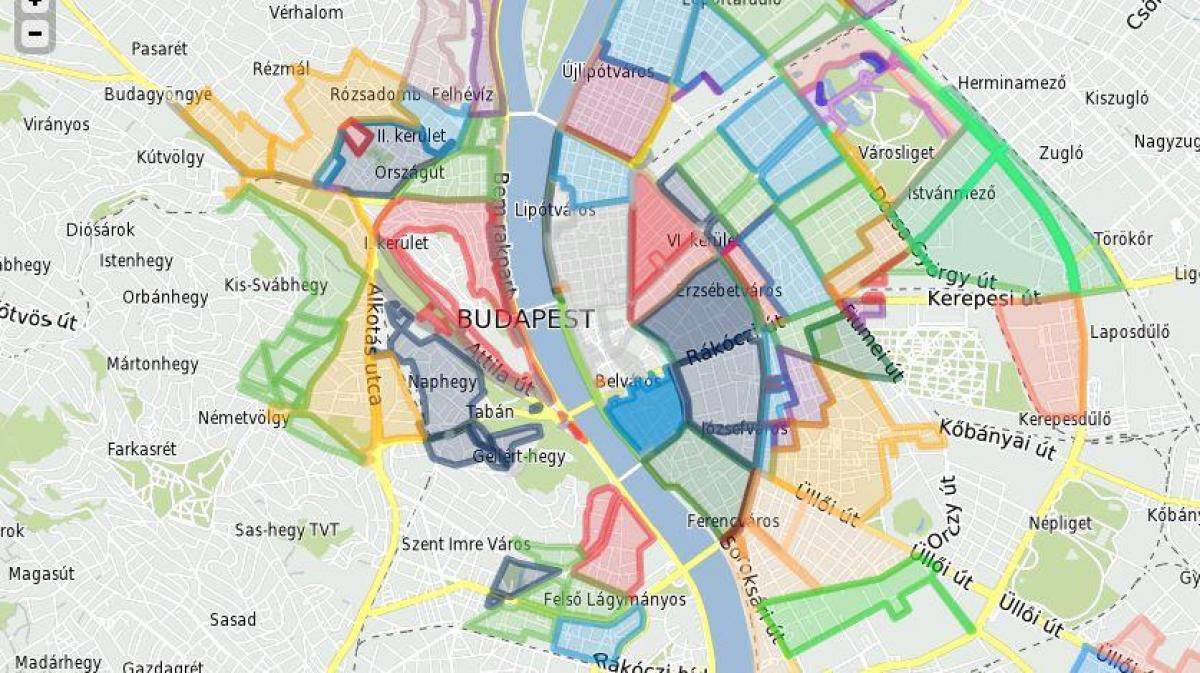 駐車場区ブダペストの地図