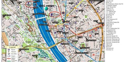地図のヒルトンブダペスト