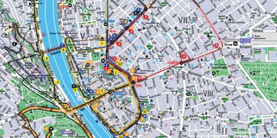 ブダペストのホテル地図