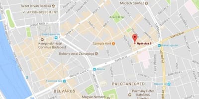 地図ブダペストのレッドライトディストリクト