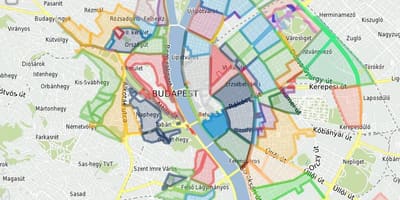 駐車場区ブダペストの地図