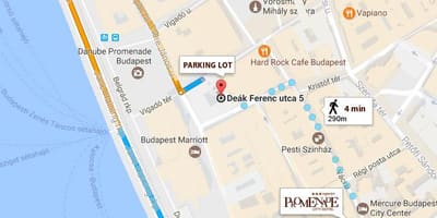 地図ブダペストの駐車場