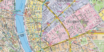 地図の地区ブダペスト