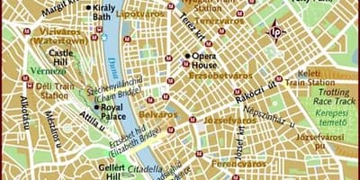 市内地図のブダペストハンガリー