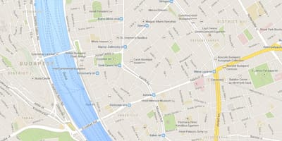 地図ブダペストのクリスマス市場