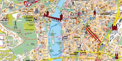 旧市街ブダペストの地図