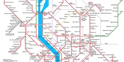 ブダペストのメトロ地図空港