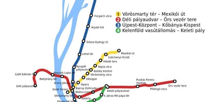 地図のブダペストkeleti
