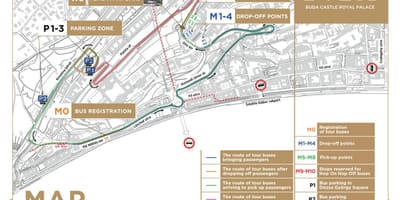 城地区ブダペストの地図
