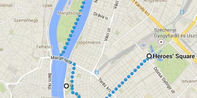 地図のヒーローズスクエアブダペスト